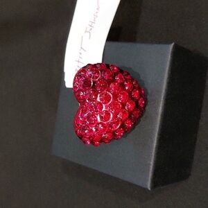BETSEY JOHNSON Red Heart Stretch Ring VALENTINE'S DAY